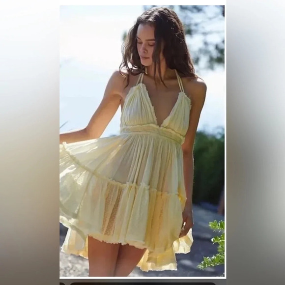 NWOT FREE PEOPLE Robe courte 100 Degree Sz : L - Picture 2 of 12